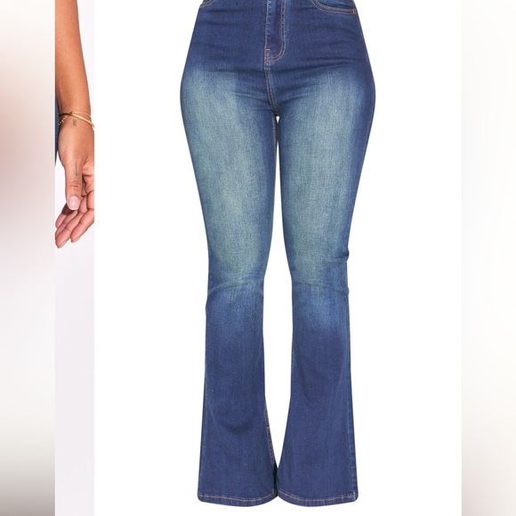 NWT Pretty Little Things Shape Vintage Skinny Flare Stretch jeans Size 8 Cotton - Picture 3 of 13